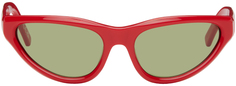 Красные однотонные солнцезащитные очки Mavericks Marni