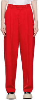 Красные строгие брюки Marni