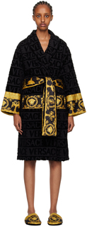 Черный халат I Heart Baroque Versace Underwear