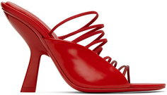 Красные сандалии с ультратонкими мини-ремешками Ferragamo