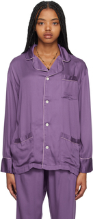 Пижамная рубашка Bode фиолетового цвета с аметистом