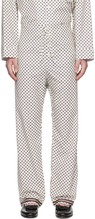 Пижамные брюки Off-White Petit с мотивами Bode