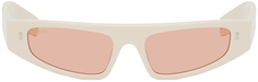 Бело-белые солнцезащитные очки «кошачий глаз» Gucci