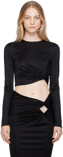 Черная футболка с длинным рукавом Dua Lipa Edition Versace