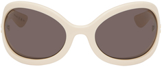 Off-White овальные солнцезащитные очки Gucci