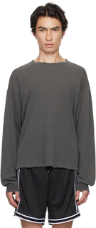 Черная винтажная футболка с длинным рукавом Folsom John Elliott