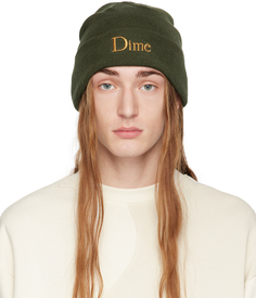 Классическая шерстяная складная шапка цвета хаки Dime