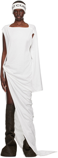 Белое платье-макси Edfu Rick Owens DRKSHDW