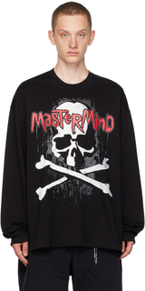 Черная футболка с длинным рукавом с принтом mastermind JAPAN