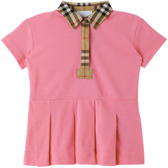 Платье Baby Pink в винтажную клетку с отделкой Bubblegum розовое Burberry