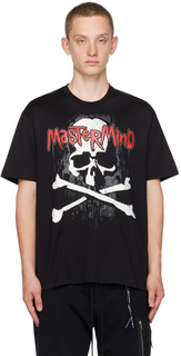 Черная футболка с принтом mastermind JAPAN