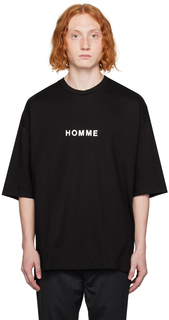 Черная футболка с принтом Comme des Garçons