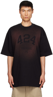 Черная футболка с принтом 424 Suncoat Girl
