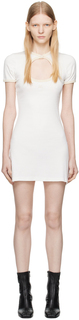 Белое мини-платье Courreges с круглым вырезом