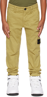 Детские желтые брюки-карго 31014 Stone Island Junior