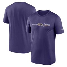 Мужская фиолетовая футболка Baltimore Ravens Horizontal Lockup Legend Nike