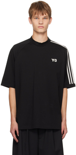Черная футболка с 3 полосками Y-3