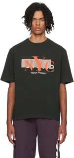 Черная футболка с цензурой Нью-Йорка Heron Preston
