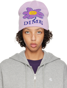 Фиолетовая шапка с цветочным принтом Dime