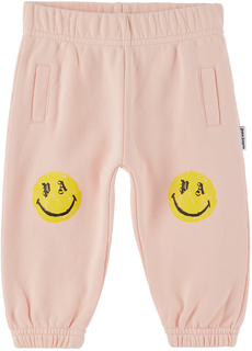Спортивные штаны Baby Pink Smiley Нежно-розовый/Лимонно-желтый Palm Angels