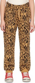 Детские светло-коричневые брюки с леопардовым принтом Mini Rodini