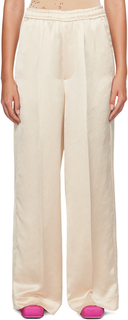 Бело-белые мятые брюки MM6 Maison Margiela
