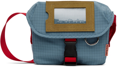 Миниатюрная сумка-мессенджер из нейлона синего цвета Acne Studios