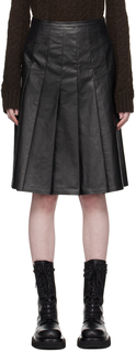 Черная юбка-миди с покрытием KASSL Editions