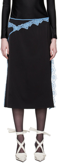 Черная юбка-миди сигаретного цвета Нуар VAILLANT