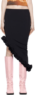 Черная юбка-миди с оборками Emily Watson