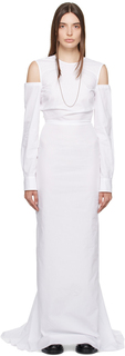 Белое платье макси Ann Demeulemeester Miek