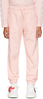 Off-White Детские розовые брюки для отдыха Bookish Diag