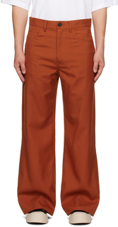 Оранжевые брюки на молнии Marni
