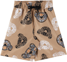 Шорты для плавания Kids Beige Thomas Bear Archive бежевые Burberry