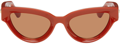 Оранжевые солнцезащитные очки «кошачий глаз» Sharp Sharp Bottega Veneta