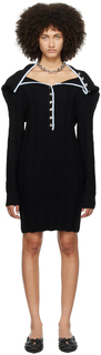 Черное мини-платье с рюшами и колье Evergreen Y/Project