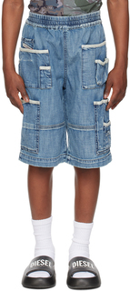 Детские синие джинсовые шорты Piek Diesel