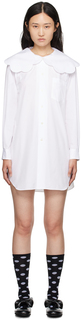 Белое мини-платье Comme des Garcons для девочек с фестонами Comme des Garçons