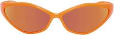 Оранжевые солнцезащитные очки в стиле 90-х Balenciaga
