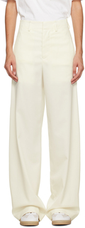 Белоснежные брюки с четырьмя карманами MM6 Maison Margiela