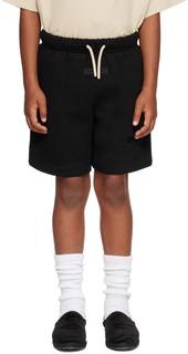 Детские черные шорты на шнурке Fear of God ESSENTIALS