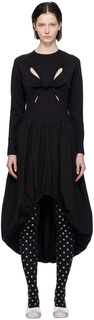 Черное платье-миди из тюков J.Kim