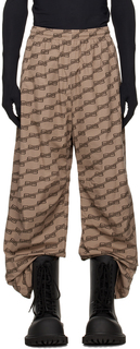Balenciaga Коричневые спортивные брюки с монограммой BB