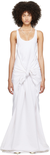 Белое платье макси с запахом Y/Project