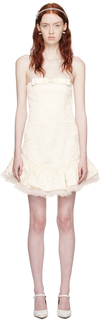 Белое мини-платье без бретелек Shushu/Tong