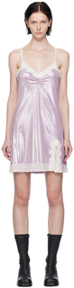 Anna Sui Фиолетовое платье с эффектом металлик