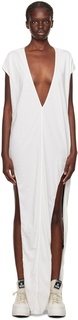 Белое платье макси Rick Owens DRKSHDW