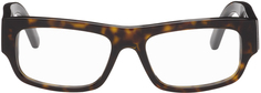 Прямоугольные очки черепахового цвета Balenciaga
