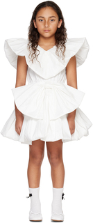 Детское белое платье с бантом CRLNBSMNS