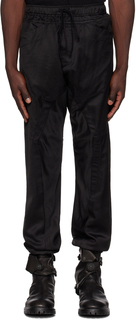 Черные спортивные брюки со швом по краям Julius